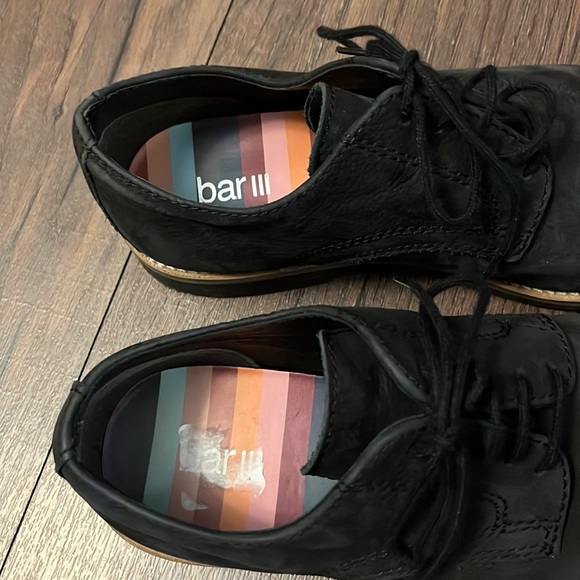 Bar III Chukka Shoes Mens Adult 8.5 Lace Up Leather Upper charcoal - Picture 3 of 5